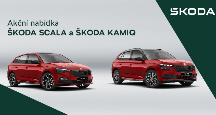 Akční nabídka - ŠKODA SCALA A ŠKODA KAMIQ