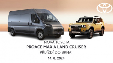 Toyota Land Cruiser a nová Toyota Proace MAX přijíždí do Brna